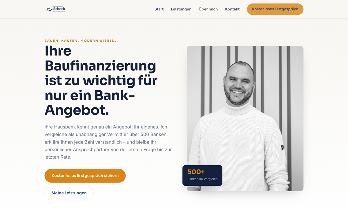 Scheck Baufinanzierung